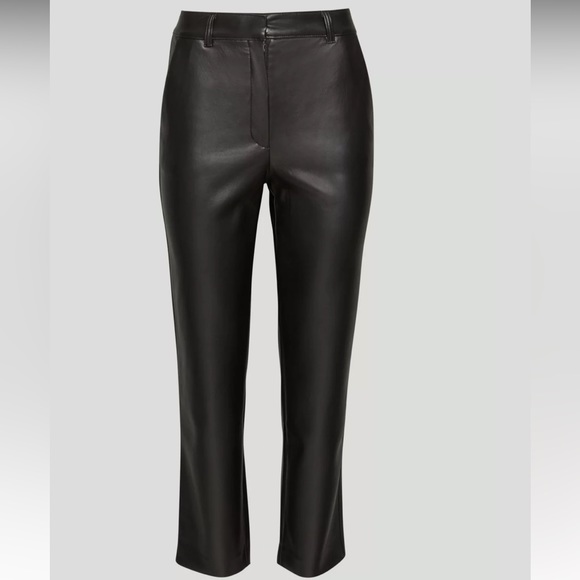 Aritzia Babaton Command Sold Out Aritzia Vegan Black Leather Pants Sz 4 - Picture 6 of 17